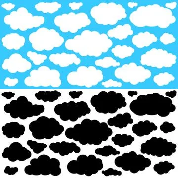 Set of clouds vector Stock Illustration