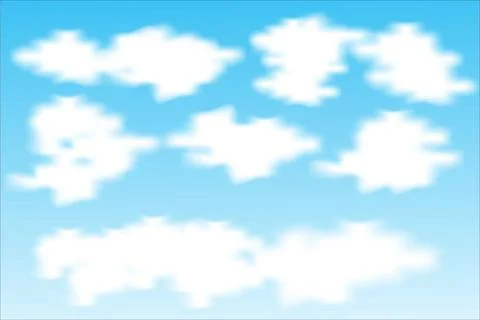 Set clouds vector illustration, the vector can be used for your design, web Illustrazione stock