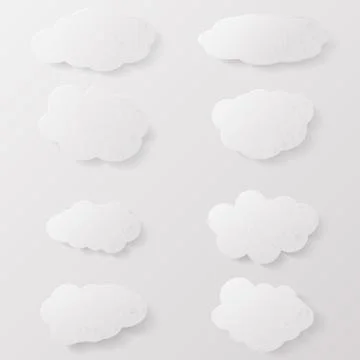 Set of clouds white Stock Illustration