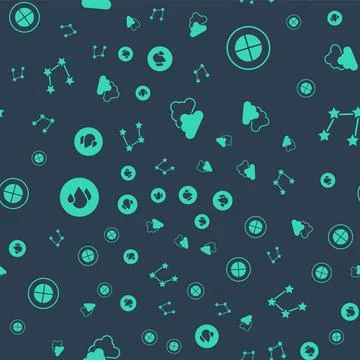 Set Cloudy weather Earth globe Water drop and Star constellation zodiac on se イラスト素材