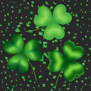 A set of clover leaves Stock Illustration