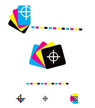 Set of CMYK designs Stock Illustration