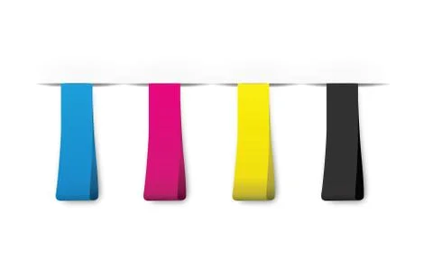 A set of cmyk tags Illustrazione stock