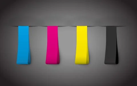 A set of cmyk tags Illustrazione stock