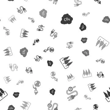 Set CO2 emissions in cloud, Electric saving plug leaf, Forest and Hands holding 스톡 일러스트