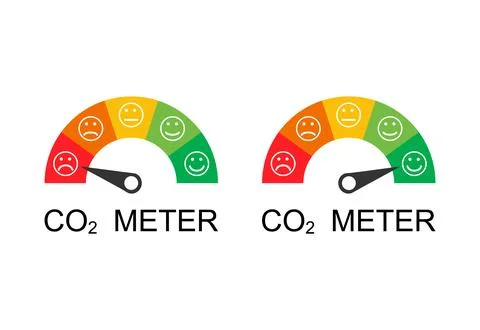 Set of CO2 reduce cloud icon, clean global emission, environment eco design s Ilustración de archivo