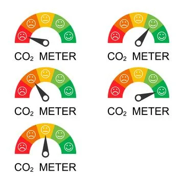 Set of CO2 reduce cloud icon, clean global emission, environment eco design s Stock Illustration