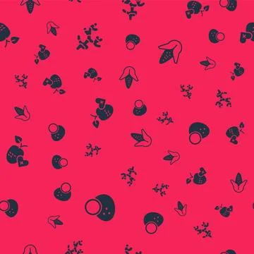 Set Coconut, Ginger root, Healthy fruit and Corn on seamless pattern. Vector Illustrazione stock