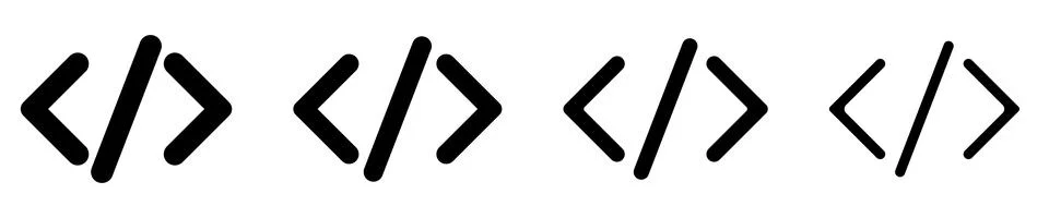 Set of code icon Stockillustratie