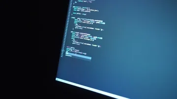 A set of code on the screen Stock Footage 85760913