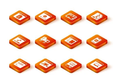 Set Code terminal, Browser with shield, Loading data window, Computer monitor Stockillustratie