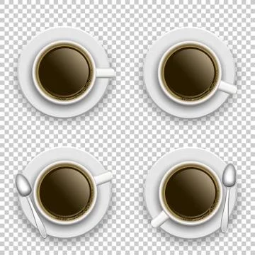 Set coffee Cup above Stock Illustration