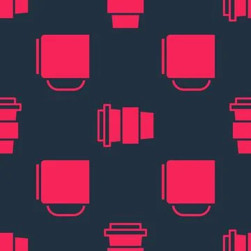 Set Coffee cup and Coffee cup to go on seamless pattern. Vector イラスト素材