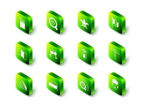 Set Coffee cup, Fleur De Lys, Flag France, Umbrella for beach, Cook, Scooter Illustrazione stock