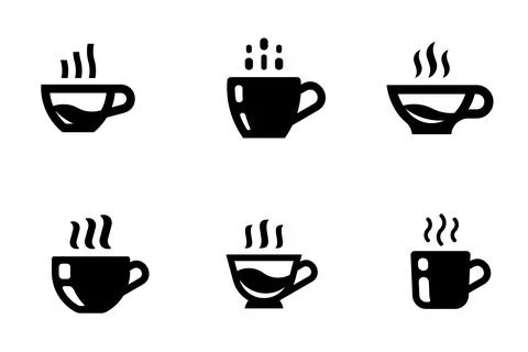 Set of Coffee cup logo Illustrazione stock