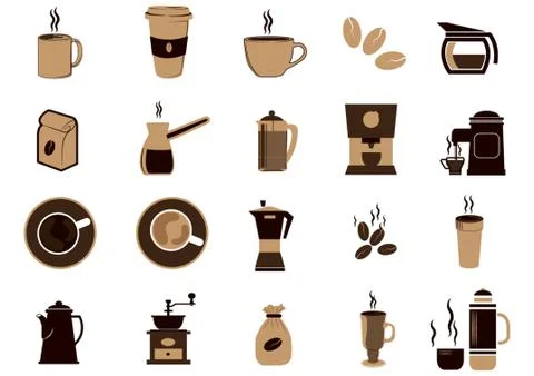 Set Of Coffee Equipment Stock-Illustration