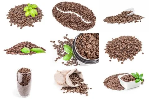 Set of coffee isolated on a white background cutout Foto stock