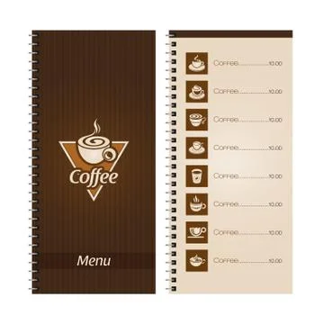 Set of coffee menu Stock Illustration