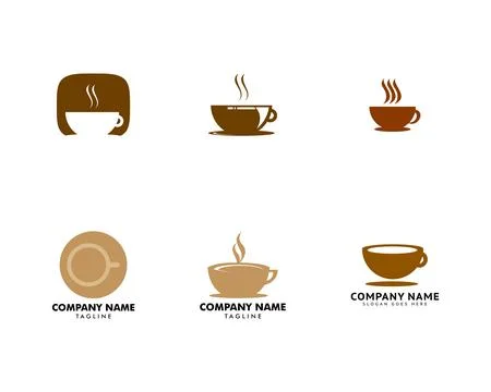 Set of Coffee Shop Logo Icon Template Design Vector Illustration Stock Illustration