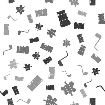Set Coffee turk, Rolling pin on dough, Kitchen ladle and Refrigerator on Stock Illustration