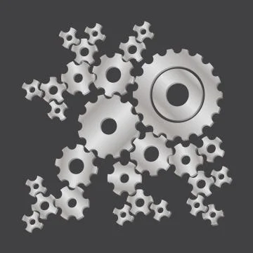 Set of cogs (gears) Stock Illustration