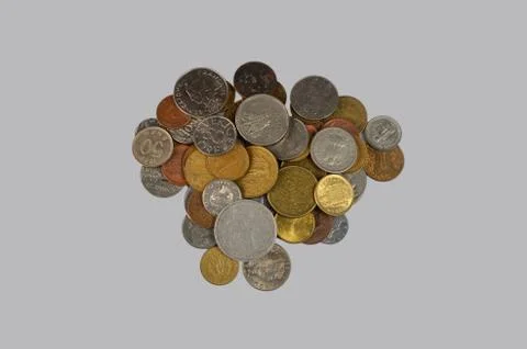  set of coins Stock Photos