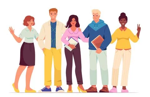 Set of colleagues Stockillustratie