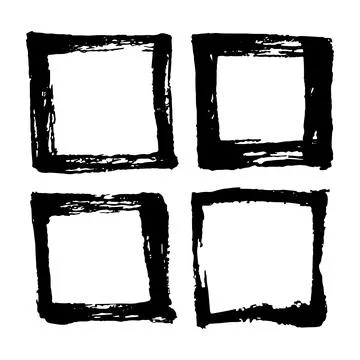 Set collection of square frames. Stock Illustration