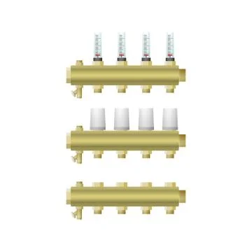 A set of collectors for Central heating. Illustrazione stock