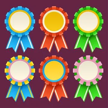 Set of coloful medals Stock Illustration