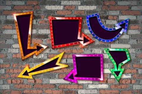 Set of color arrows Stock Illustration
