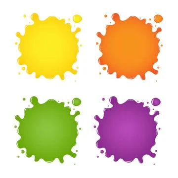 Set of color blots Stock Illustration