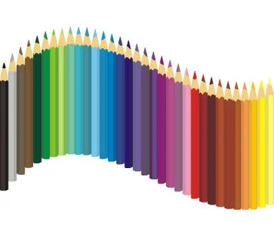 Set of color crayons Stock Illustration