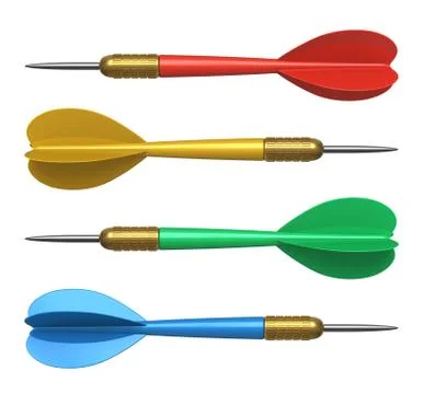 Set of color darts Stock Illustration