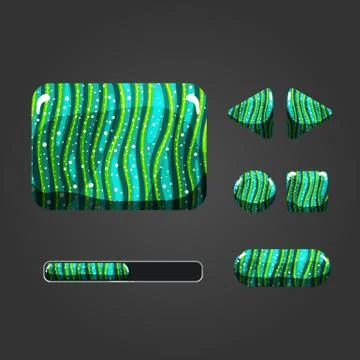 Set of color different buttons Stock Illustration