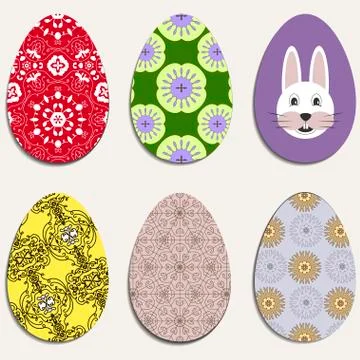Set of color Easter eggs Stock Illustration