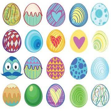 Set of color Easter eggs Stock-Illustration