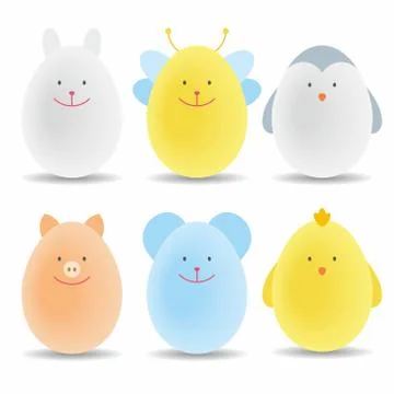 Set of color Easter eggs Stock Illustration