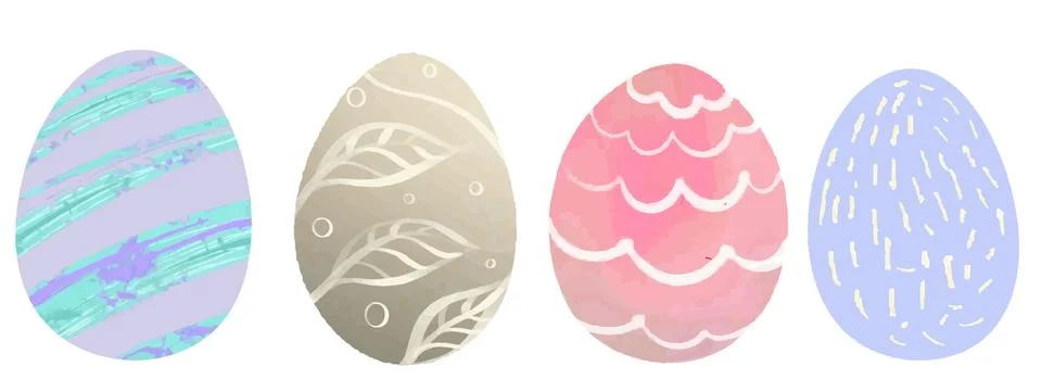 Set of color Easter eggs Stock Illustration
