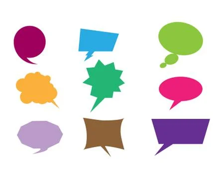 Set of color elements for writing texts 스톡 일러스트