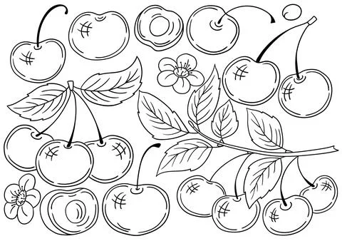 Set of color illustrations in hand draw style 스톡 일러스트