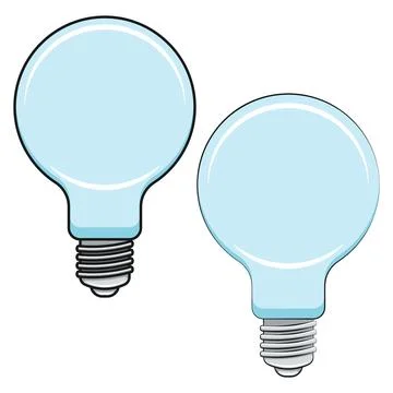 Set of color illustrations light bulb. Stock Illustration