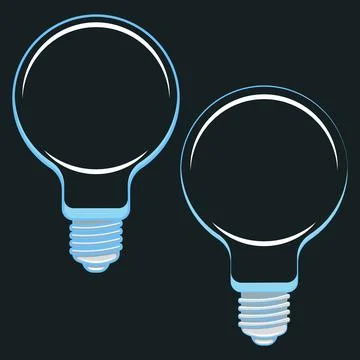Set of color illustrations light bulb Stock Illustration