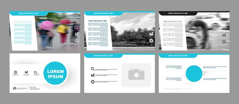 Set of color infographic elements for presentation templates. イラスト素材