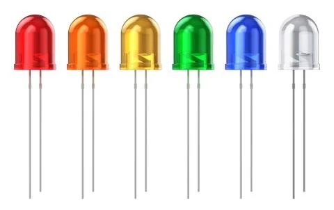 Set of color LEDs Stock Illustration