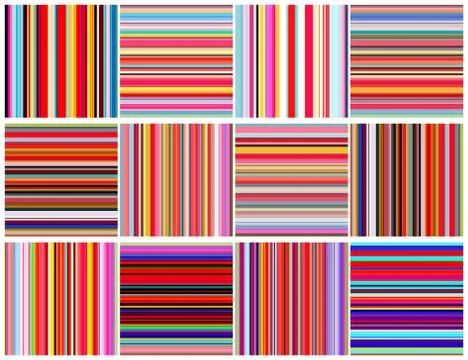Set of color lines seamless pattern Stock Illustration