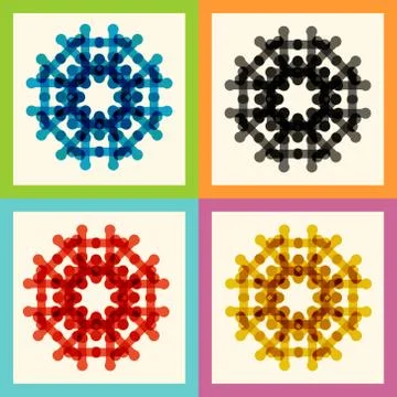 Set color molecule and technology pattern eps 스톡 일러스트