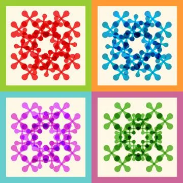 Set color molecule and technology pattern eps 스톡 일러스트