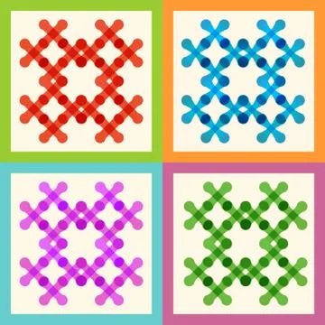Set color molecule and technology pattern eps Illustrazione stock