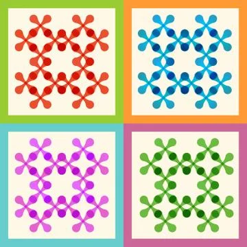Set color molecule and technology pattern eps Stock Illustration